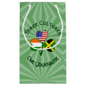 Jamaicaanse Iers-Amerikaanse Shamrock Vlag Geperso Klein Cadeauzakje (Achterkant)