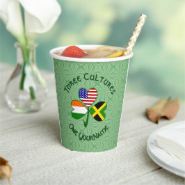 Jamaicaanse Iers-Amerikaanse Shamrock Vlag Geperso Papieren Bekers
