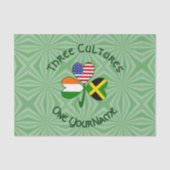Jamaicaanse Iers-Amerikaanse Shamrock Vlag Geperso Tissuepapier (Voorkant)