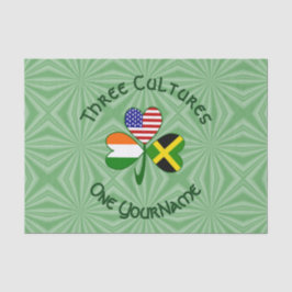 Jamaicaanse Iers-Amerikaanse Shamrock Vlag Geperso Tissuepapier