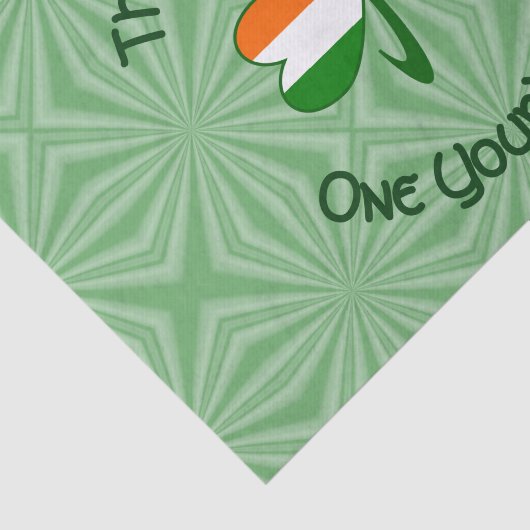 Jamaicaanse Iers-Amerikaanse Shamrock Vlag Geperso Tissuepapier (Detail)