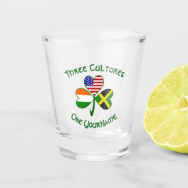 Jamaicaanse Ierse Amerikaanse Vlaggen Shamrock Uw  Shot Glas