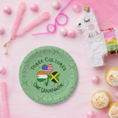 Jamaicaanse Ierse USA Vlaggen Shamrock gepersonali Papieren Bordje (Feest)