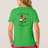Jamaicaanse Ierse USA Vlaggen Shamrock gepersonali T-shirt (Achterkant)
