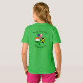 Jamaicaanse Ierse USA Vlaggen Shamrock gepersonali T-shirt (Achterkant volledig)