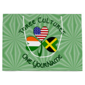 Jamaicaanse Ierse vlaggen Shamrock Jouw naam Groot Cadeauzakje (Voorkant)
