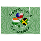 Jamaicaanse Ierse vlaggen Shamrock Jouw naam Groot Cadeauzakje (Achterkant)