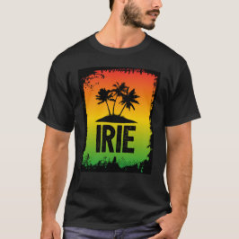 Jamaicaanse IRIE tropische palmbomen Rasta kleuren T-shirt