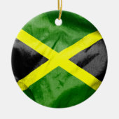 Jamaicaanse keramische kerstversiering rond de vla keramisch ornament (Voorkant)