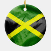 Jamaicaanse keramische kerstversiering rond de vla keramisch ornament (Achterkant)