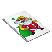 Jamaicaanse kerstman rasta santa claus rastafarian notitieboek (Rechterzijde)