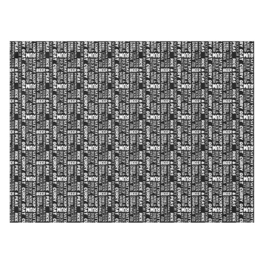 Jamaicaanse keuken typografisch Caribisch restaura Tafelkleed (Voorkant (Horizontaal))