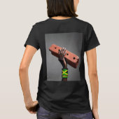 JAMAICAANSE KONINGIN. Basic donker T-shirt (Achterkant)