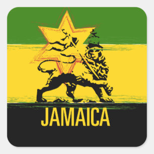 Jamaicaanse Leeuw van Juda Grote Plein Sticker