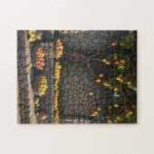 Jamaicaanse mango kraam langs de weg legpuzzel (Horizontaal)