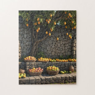 Jamaicaanse mango kraam langs de weg legpuzzel