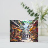 Jamaicaanse marktplaats briefkaart (Staand voorkant)