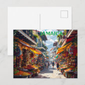 Jamaicaanse marktplaats briefkaart (Voorkant / Achterkant)