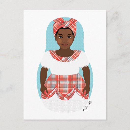 Jamaicaanse Matryoshka Briefkaart (Voorkant)