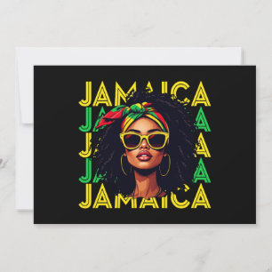 Jamaicaanse Meisje Jamaica Vlag Trotse Jamaicaanse Kaart
