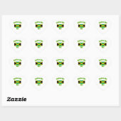 Jamaicaanse meisjes DESIGN Hart Sticker (Vel)