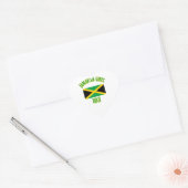 Jamaicaanse meisjes DESIGN Hart Sticker (Envelop)