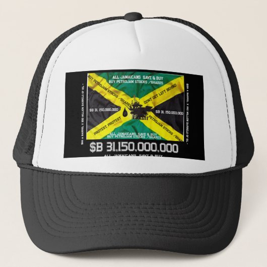 Jamaicaanse olie Trucker Hoed Pet (Voorkant)