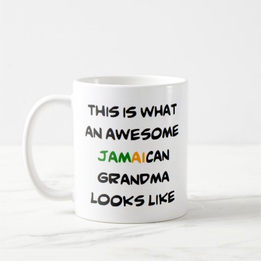 jamaicaanse oma , geweldige koffiemok (Links)
