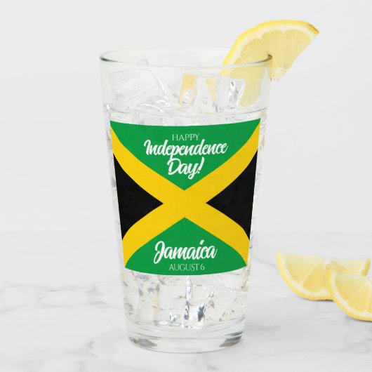 Jamaicaanse Onafhankelijkheidsdag Jamaica National Glas (Achterkant ijs)
