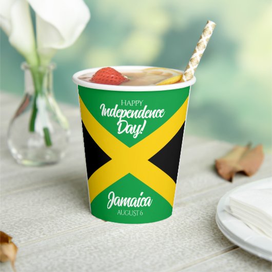 Jamaicaanse Onafhankelijkheidsdag Jamaica National Papieren Bekers (Insitu)