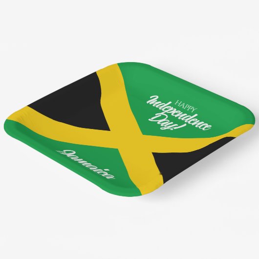 Jamaicaanse Onafhankelijkheidsdag Jamaica National Papieren Bordje (Gebogen)