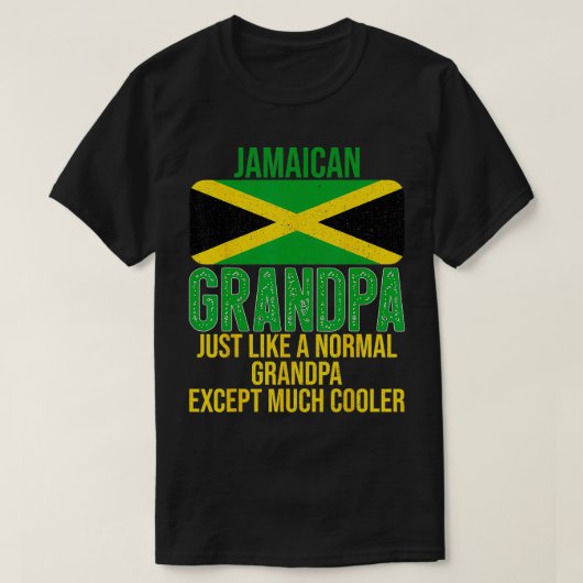  Jamaicaanse Opa Jamaica Vlag voor Vaders T-shirt (Design voorkant)