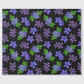 Jamaicaanse Paarse Lignum Vitae Bloemen Cadeaupapier (Vlak)