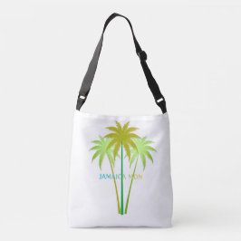 Jamaicaanse palmbomen crossbody tas