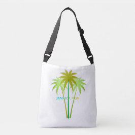 Jamaicaanse palmbomen crossbody tas