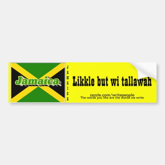Jamaicaanse patwa-bumperstickers bumpersticker (Voorkant)