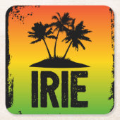 Jamaicaanse Patwah Rastafari Alles IRIE Gezegde Kartonnen Onderzetters (Voorkant)