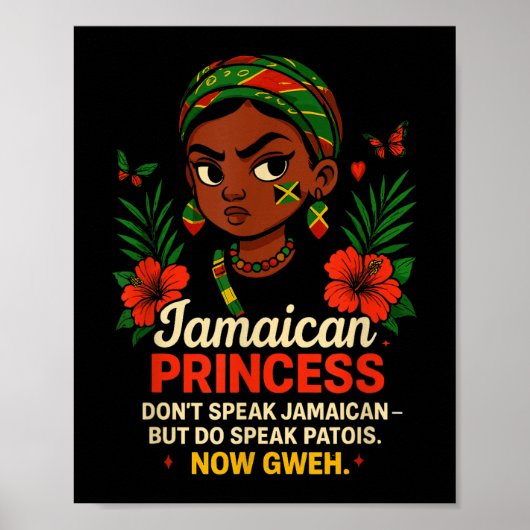 Jamaicaanse prinses trots grappige kleding voor vr poster (Voorkant)