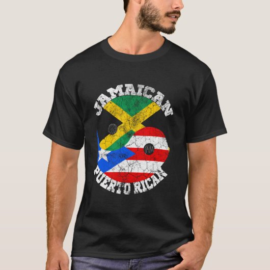 Jamaicaanse Puerto Ricaanse vlag Jamaicaanse Puert T-shirt (Voorkant)