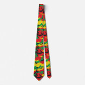Jamaicaanse Rasta Camouflage Print Patroon Stropdas (Voorkant)
