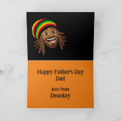 Jamaicaanse Rasta Fijne Vaderdag Kaart (Binnen)