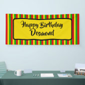 Jamaicaanse Rasta Happy Birthday Party Spandoek (Beurs)