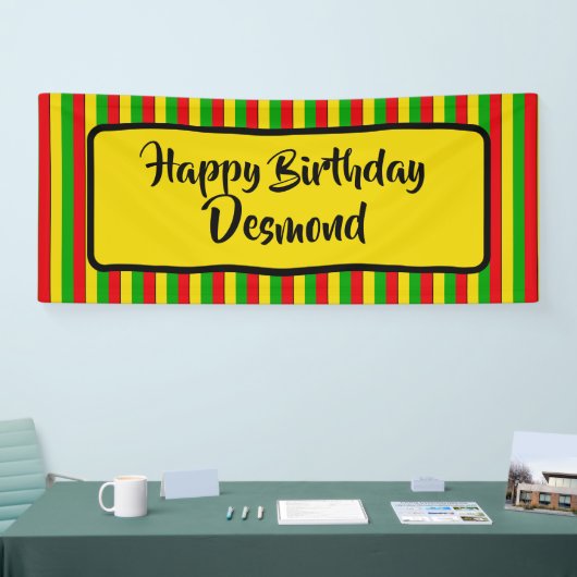 Jamaicaanse Rasta Happy Birthday Party Spandoek (Beurs)