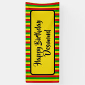 Jamaicaanse Rasta Happy Birthday Party Spandoek (Verticaal)
