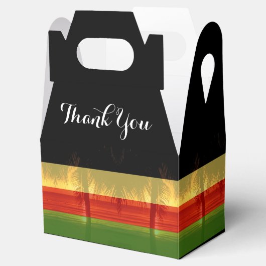 Jamaicaanse Rasta Jamaica Beach Palm Dank u Bedankdoosjes (Geopend)