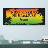 Jamaicaanse Rasta Kerstmis Zegeningen Spandoek (Beurs)