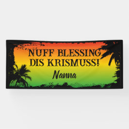 Jamaicaanse Rasta Kerstmis Zegeningen Spandoek