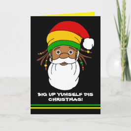 Jamaicaanse Rasta Santa Vrolijk Kerstfeest Kaart