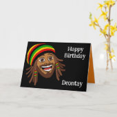Jamaicaanse Rasta verjaardag Kaart (Gele Bloem)