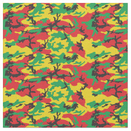 Jamaicaanse Rasta Vlag Gekleurde Camouflage Print Stof